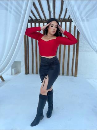 Imagem de Conjunto 2 Peças Vermelho Elegante Luxo Tendência Desconto