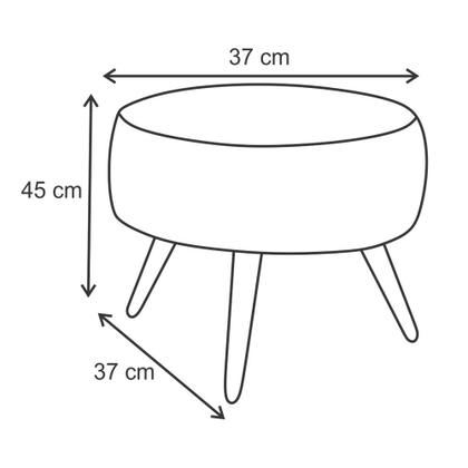 Imagem de Conjunto 2 Poltronas Decorativas Nina Amarela + Puff - Ws Decor