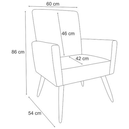 Imagem de Conjunto 2 Poltronas Decorativas Nina Amarela + Puff - Ws Decor