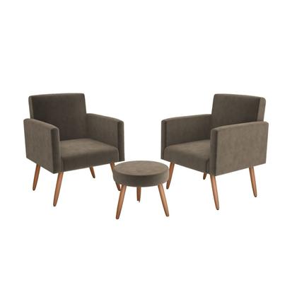 Conjunto 2 Poltronas e 1 Puff Dallas - Matrix Imagem de Conjunto 2 Poltronas e 1 Puff Dallas