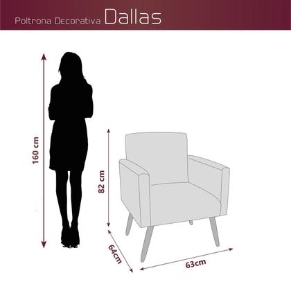 Conjunto 2 Poltronas e 1 Puff Dallas - Matrix Imagem de Conjunto 2 Poltronas e 1 Puff Dallas