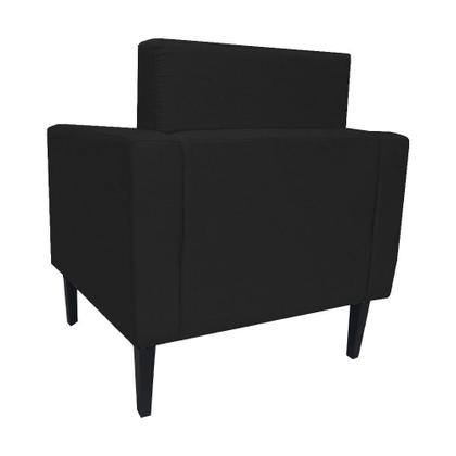 Imagem de Conjunto 2 Poltronas Estofadas Para Clínica Leticia Slim Suede Preto - LM DECOR