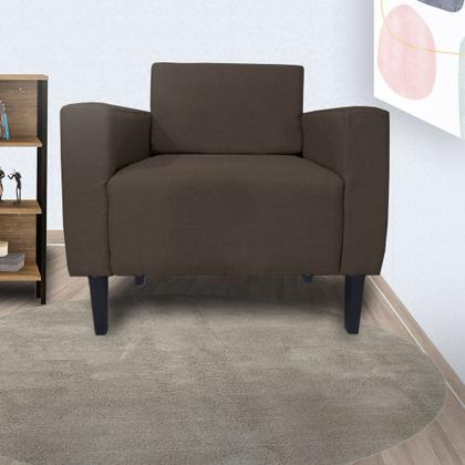 Imagem de Conjunto 2 Poltronas Estofadas Para Clínica Manu Suede Marrom - DL DECOR