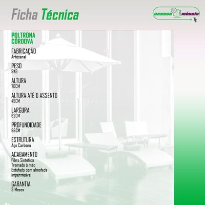 Imagem de Conjunto 2 Poltronas para Sala de Estar Córdova em Aço Carbono e Fibra Sintética Acesse Móveis