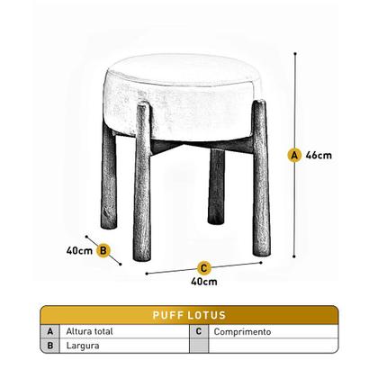 Imagem de Conjunto 2 Puff Lotus Castellar Móbile
