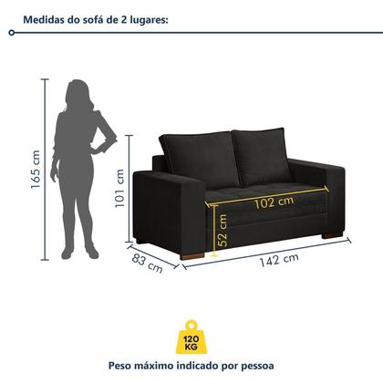 Imagem de Conjunto 2 Sofás 2 e 3 Lugares Urban