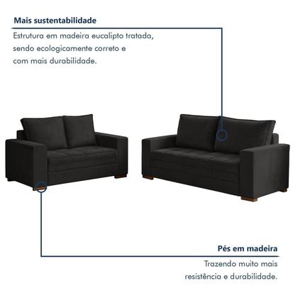 Imagem de Conjunto 2 Sofás 2 e 3 Lugares Urban