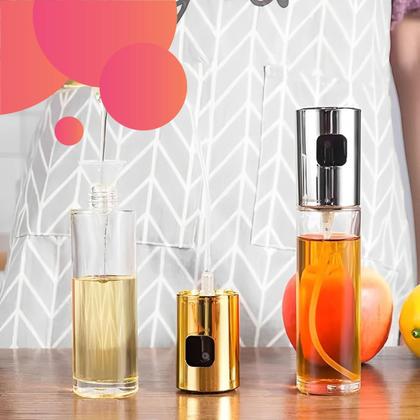 Imagem de Conjunto 2 Sprays Pulverizadores Uso Culinário Prata Dourado 100ml