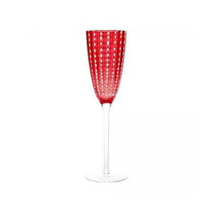 Imagem de Conjunto 2 Tacas De Champagne De Vidro Orquidea Vermelho 200ml