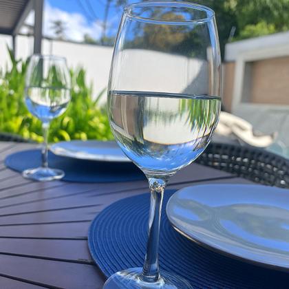 Imagem de Conjunto 2 Taças de Vidro 365ml VINHO TINTO ÁGUA Cristal