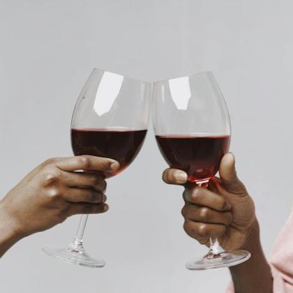 Imagem de Conjunto 2 Taças de Vidro 365ml VINHO TINTO ÁGUA Cristal