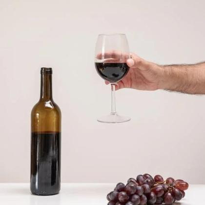 Imagem de Conjunto 2 Taças de Vidro 365ml VINHO TINTO ÁGUA Cristal