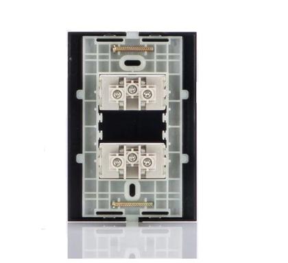 Imagem de Conjunto 2 Tomada 2P+T 10A 4x2 Preto Ebony Clean MarGirius