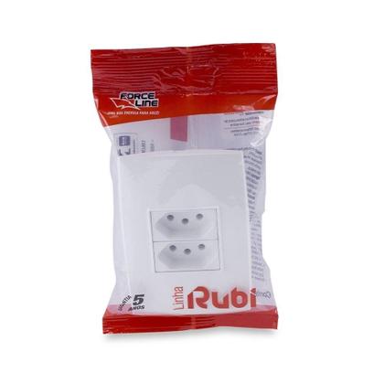 Imagem de Conjunto 2 tomadas simples 10a e 20a force line