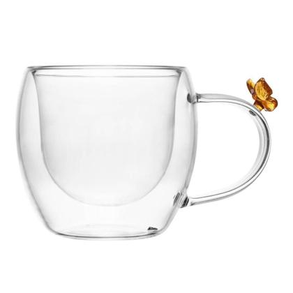 Imagem de Conjunto 2 Xícaras de Café Sun Garden Vidro Borossilicato Parede Dupla Transparente Wolff