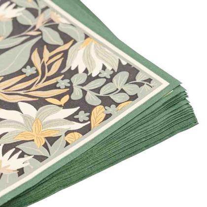 Imagem de Conjunto 20 Guardanapos de Papel Estampado Green Garden 33 x 33 cm Lyor