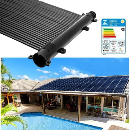 Imagem de Conjunto 20 Placas 2 Metros (2,00x0,33m) e Terminações para Aquecimento Solar Piscinas - KS Aquecedores  Modelo TekSol