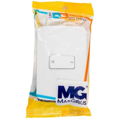 Imagem de Conjunto 2x4 Interruptor 1 Tecla Bipolar Simples 25A B3 Margirius