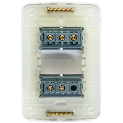 Imagem de Conjunto 2x4 Interruptor 1 Tecla Simples + 1 Tecla Paralela 10A B3 Margirius