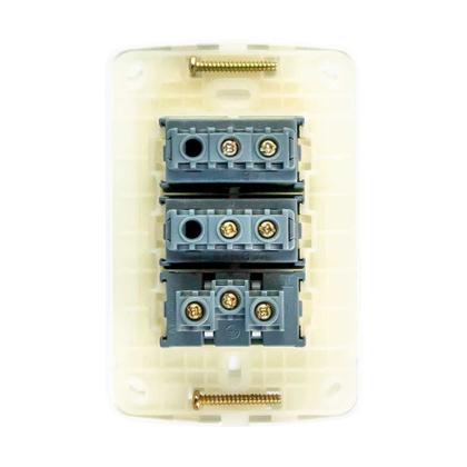 Imagem de Conjunto 2x4 Interruptor 2 Teclas Simples + 1 Tomada 20A B3 Margirius