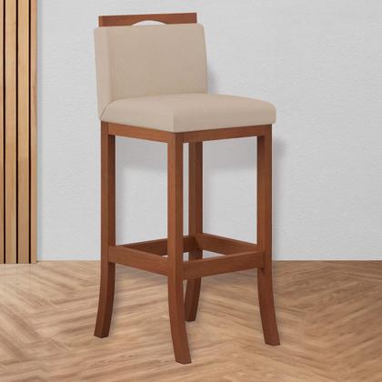 Imagem de Conjunto 3 Banquetas Altas em Madeira Maciça Londres Ccs Interiores