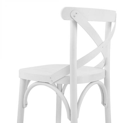 Imagem de Conjunto 3 Banquetas X Texas Madeira Tauarí Maciça Laqueado Branco