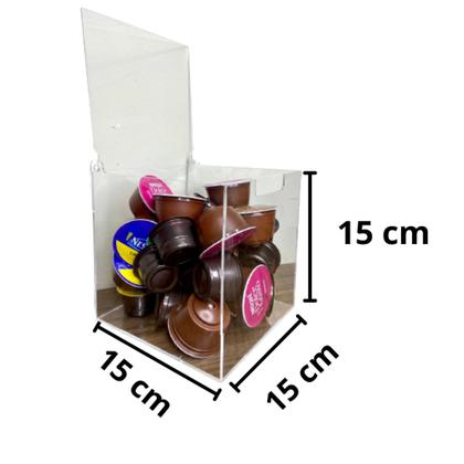 Imagem de Conjunto 3 Caixas Para Cápsulas De Café Acrílico Transparente , Caixa Organizadora - Porta objetos