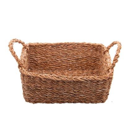 Imagem de Conjunto 3 Cestas Retangulares de Fibra Natural com Alça