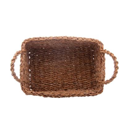 Imagem de Conjunto 3 Cestas Retangulares de Fibra Natural com Alça