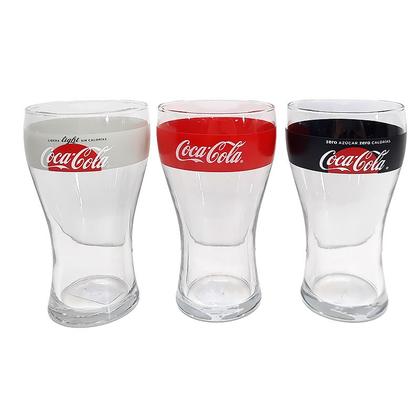 Imagem de Conjunto 3 Copos Coca-Cola Classico Zero e Light Long Drink 470ml 1705542