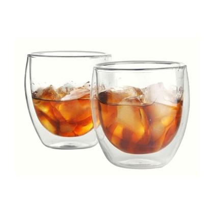 Imagem de Conjunto 3 Copos Duplo de Vidro Parede Dupla 250 ml Café Expresso Cerveja Chopp Chá Kit Com 3 Peças