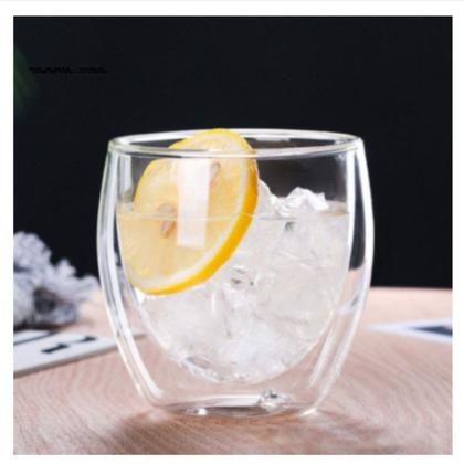 Imagem de Conjunto 3 Copos Duplo de Vidro Parede Dupla 250 ml Café Expresso Cerveja Chopp Chá Kit Com 3 Peças