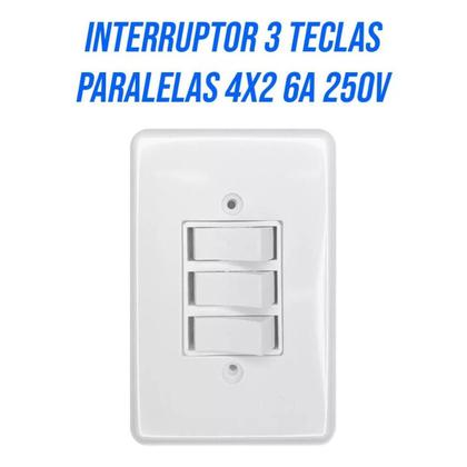Imagem de Conjunto 3 Interruptores Paralelos 6a 4x2 Stylus - Ilumi