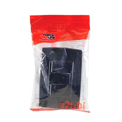 Imagem de Conjunto 3 Interruptores Simples 10A 250V Preto Rubi - Force Line