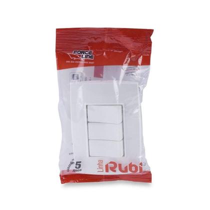 Imagem de Conjunto 3 Interruptores Simples Force Line