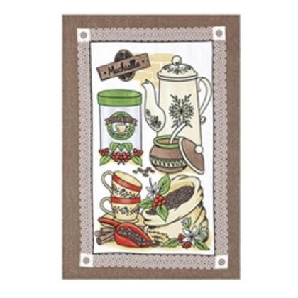 Imagem de Conjunto 3 Panos de Copa Felpudo Prata Estampado Coffe