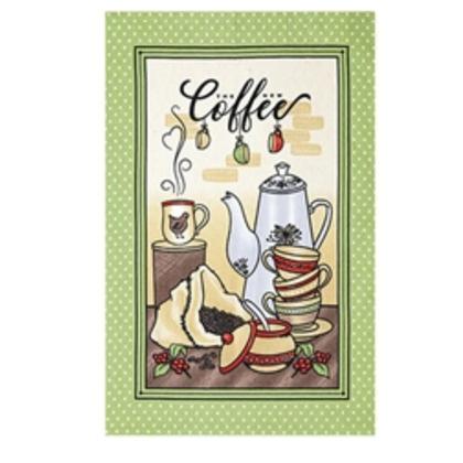 Imagem de Conjunto 3 Panos de Copa Felpudo Prata Estampado Coffe