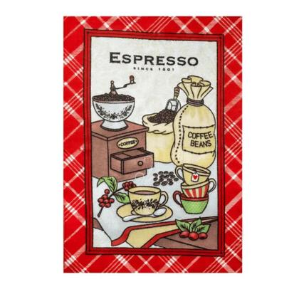 Imagem de Conjunto 3 Panos de Copa Felpudo Prata Estampado Coffe