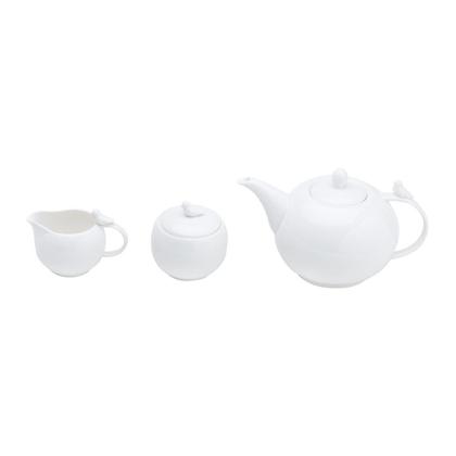 Imagem de Conjunto 3 peças para café de porcelana branca Birds Wolff - 17238