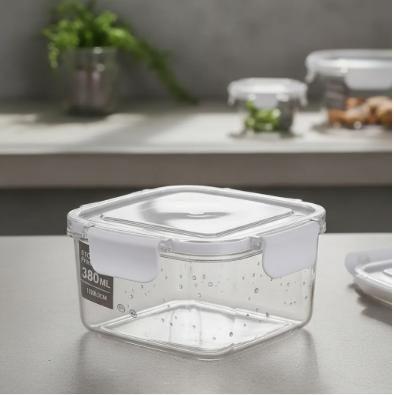 Imagem de Conjunto 3 Pote Hermético Tampas com Travas Quadrado ou Retangular