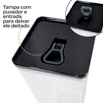 Imagem de Conjunto 3 Potes Com Tampa Organizador Mantimentos Hermético