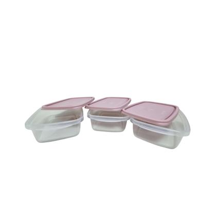 Imagem de Conjunto 3 Potes de Plástico Marmita Sanremo 785ml - Rosa