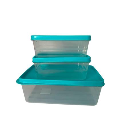 Imagem de Conjunto 3 Potes Frash Retangular Com Tampa