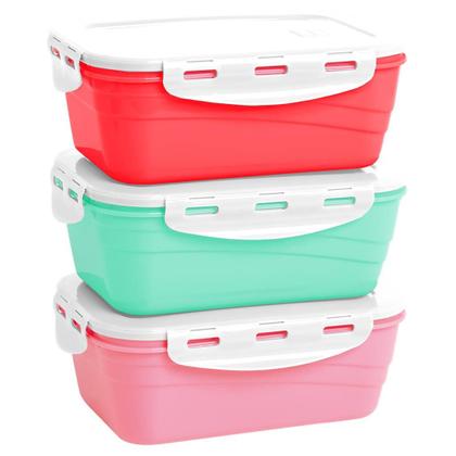 Imagem de Conjunto 3 Potes Herméticos Colors 500 Ml - Lp House