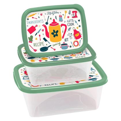 Imagem de Conjunto 3 Potes Plásticos Mantimento Freezer Jaguar PMG