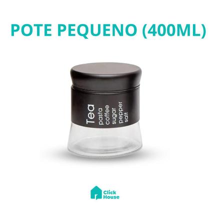 Imagem de Conjunto 3 Potes Porta Mantimentos Hermético Will Vidro E Inox 400ml