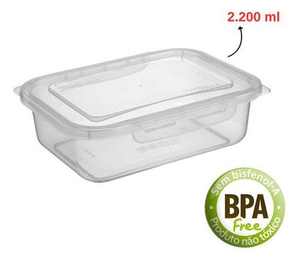 Imagem de Conjunto 3 Potes Transparente P/ Alimentos Com Trava Atóxico