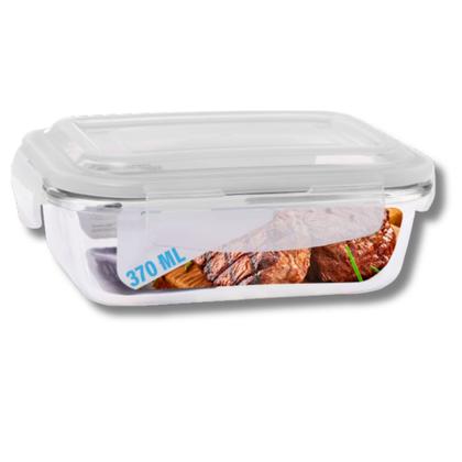 Imagem de Conjunto 3 Potes Vidro Hermético Mantimentos Marmita 370ml