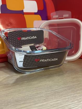 Imagem de Conjunto 3 Potes Vidro Hermético Tampa Mantimentos 520ml