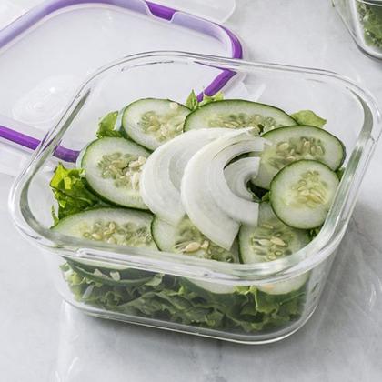 Imagem de Conjunto 3 Potes Vidro Hermético Tampa Mantimentos 520ml